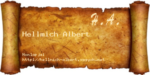Hellmich Albert névjegykártya