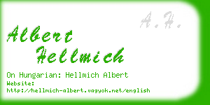 albert hellmich business card